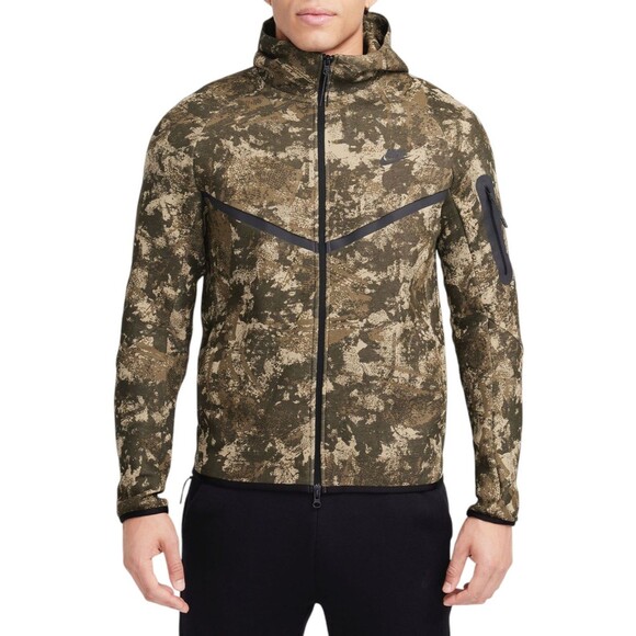 Nike Other - NEW Nike Tech Windrunner Fleece Full-Zip Hoodie Black Olive Mens (Size Small)